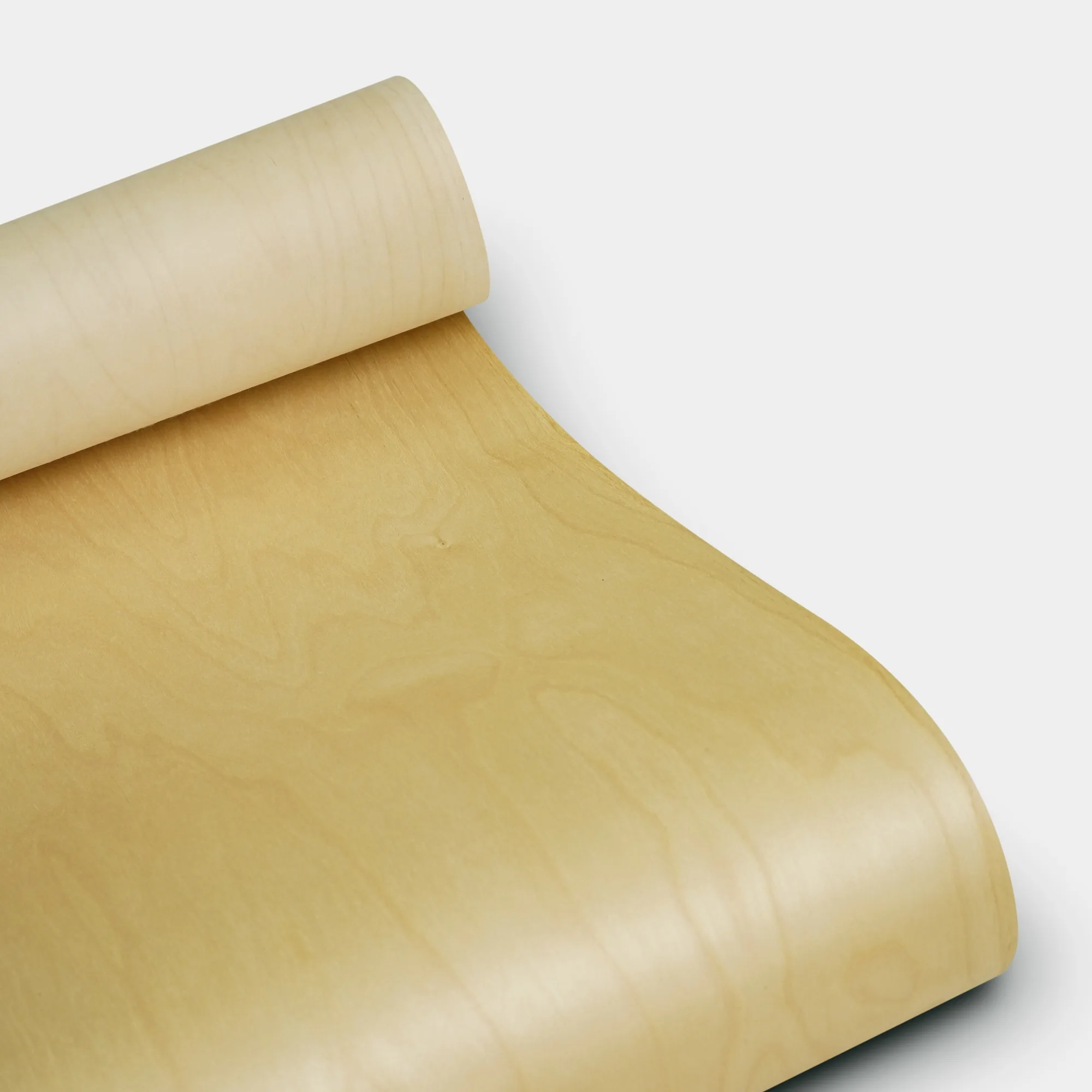 58x250cm, Non-woven Backed Thin Veneer of 0.25mm Thickness, Natural Birch Rotary Cut Wood Veneer Roll for Furniture Renovation