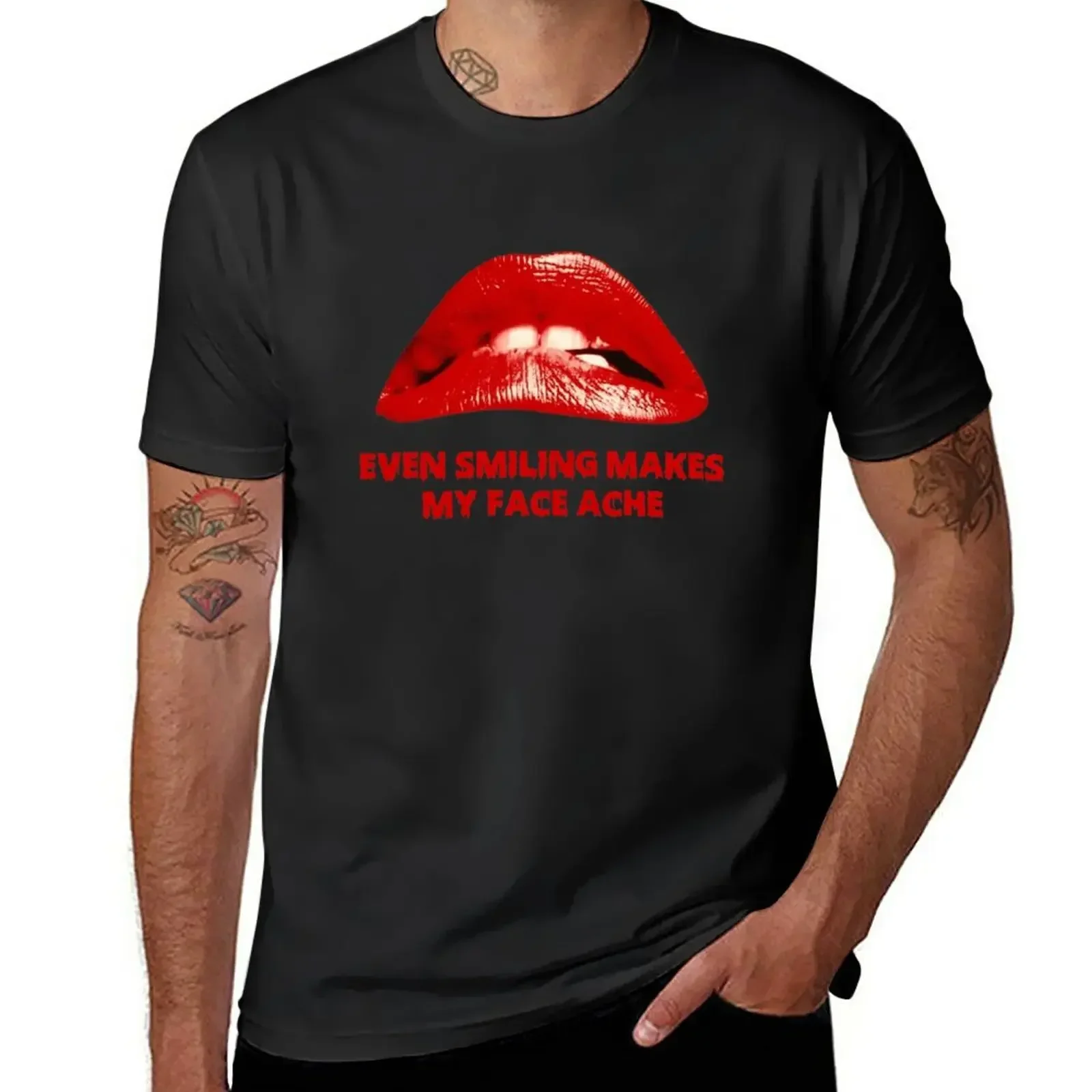 Even smiling makes my face ache T-Shirt vintage new edition mens t shirts pack