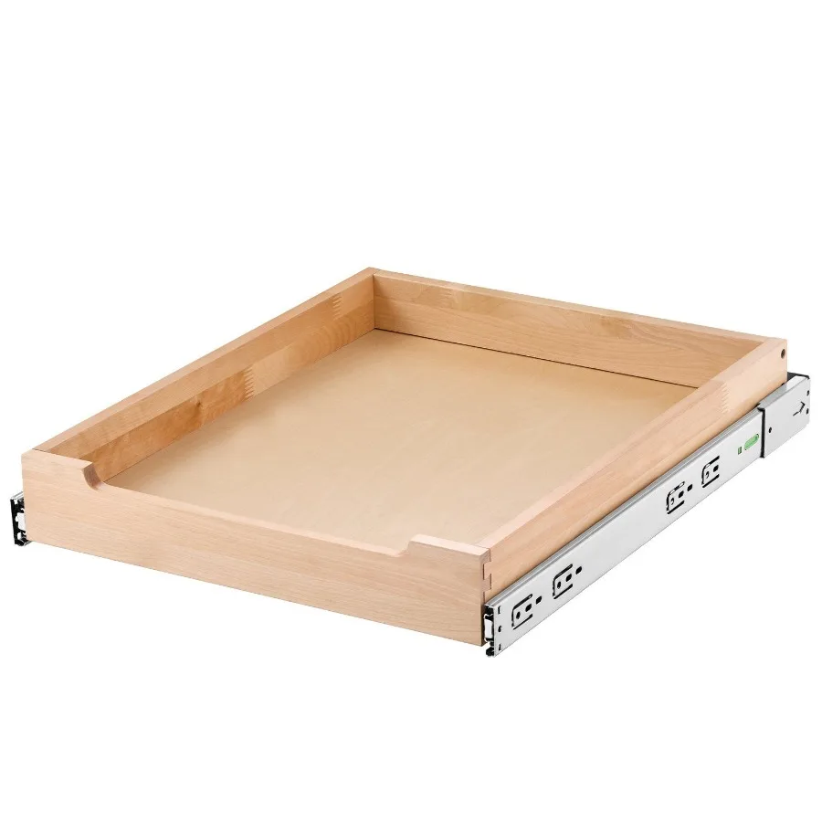 

Pull Out Cabinet Organizer Soft Close Slide Out Shelf Wood Drawer 17W x 21D