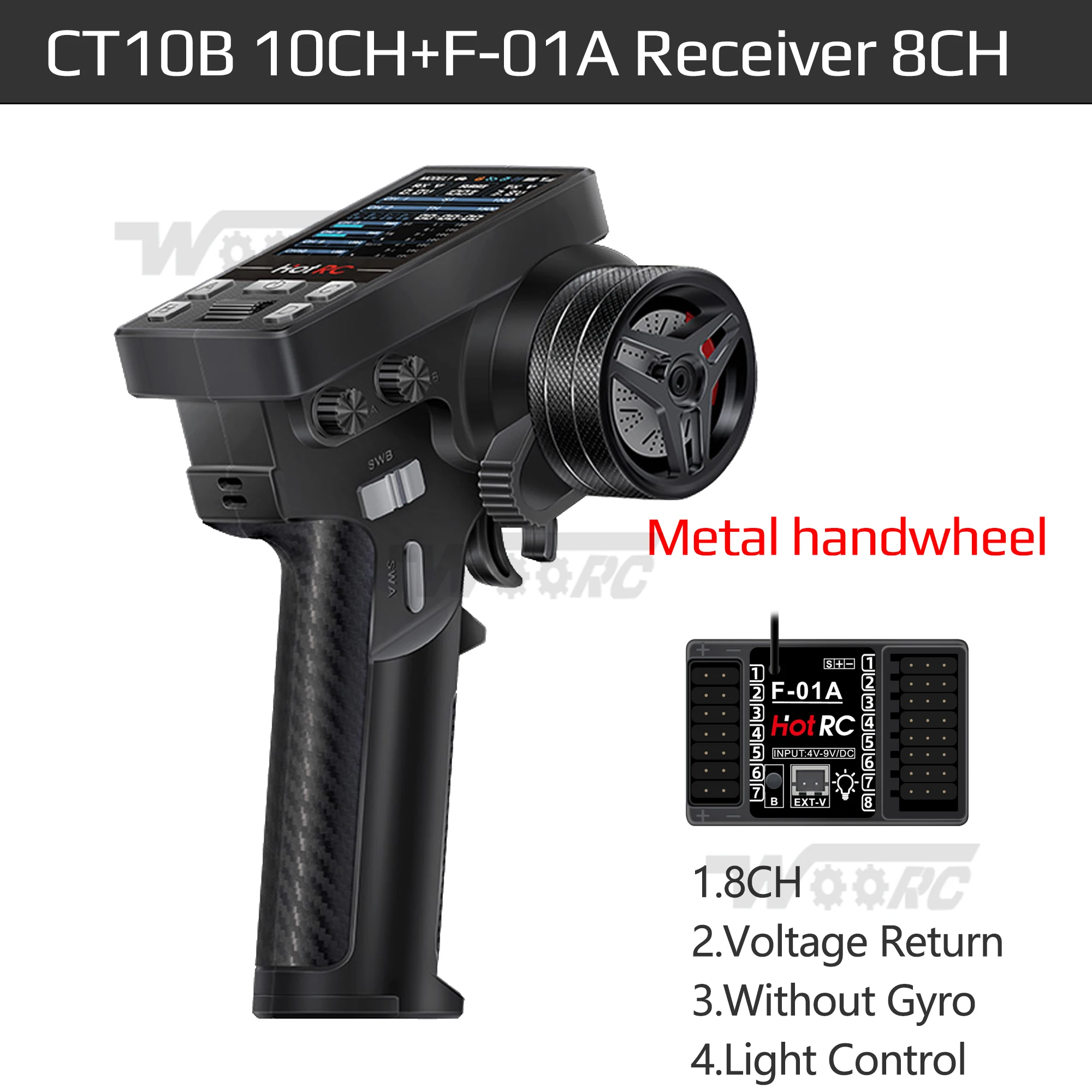 HOTRC CT-10B CT10B 10CH Zender Afstandsbediening 2.4Ghz Radio Voor RC Model Auto Boot Vliegtuigen Quadcopter Accessoires