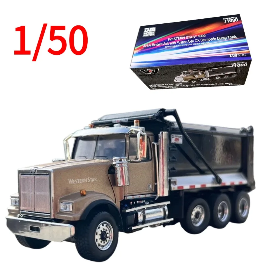 DM Diecast 1:50 Camión Volquete Western Star 49X, Modelo de Vehículo Pesado Americano, Vehículos de Juguete Western Star, Regalo Coleccionable