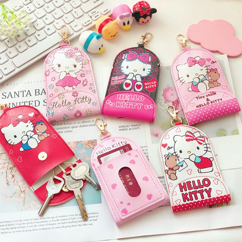 Sanrio Hellokitty etui na klucze Anime Cinnamoroll moja melodia Cute Cartoon Kawaii Family dormitorium auto kluczowe akcesoria zabawki dla dziewczynek