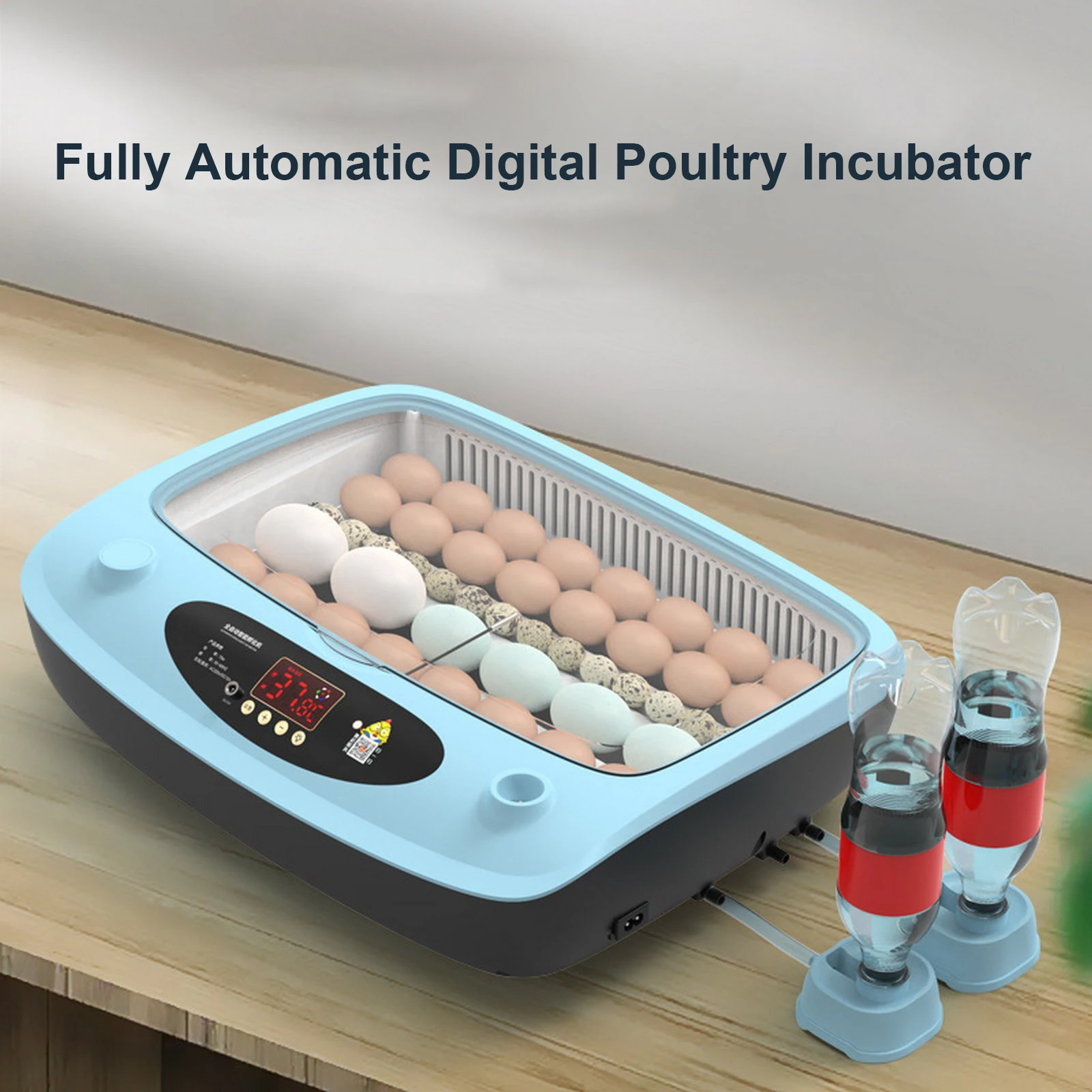 9-36 Eggs Incubator Brooder Water Bottle Design Chicken Quail Bird Poultry Brooder Automatic Farm Hatchery Tool