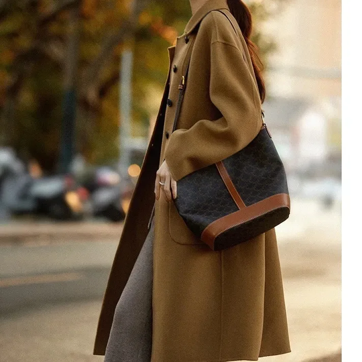 Women's Thick Winter Coat, Mid-length Style, New Autumn-winter Design, Loose Fit, High-end Double-sided Woolen Fabric Outerwear