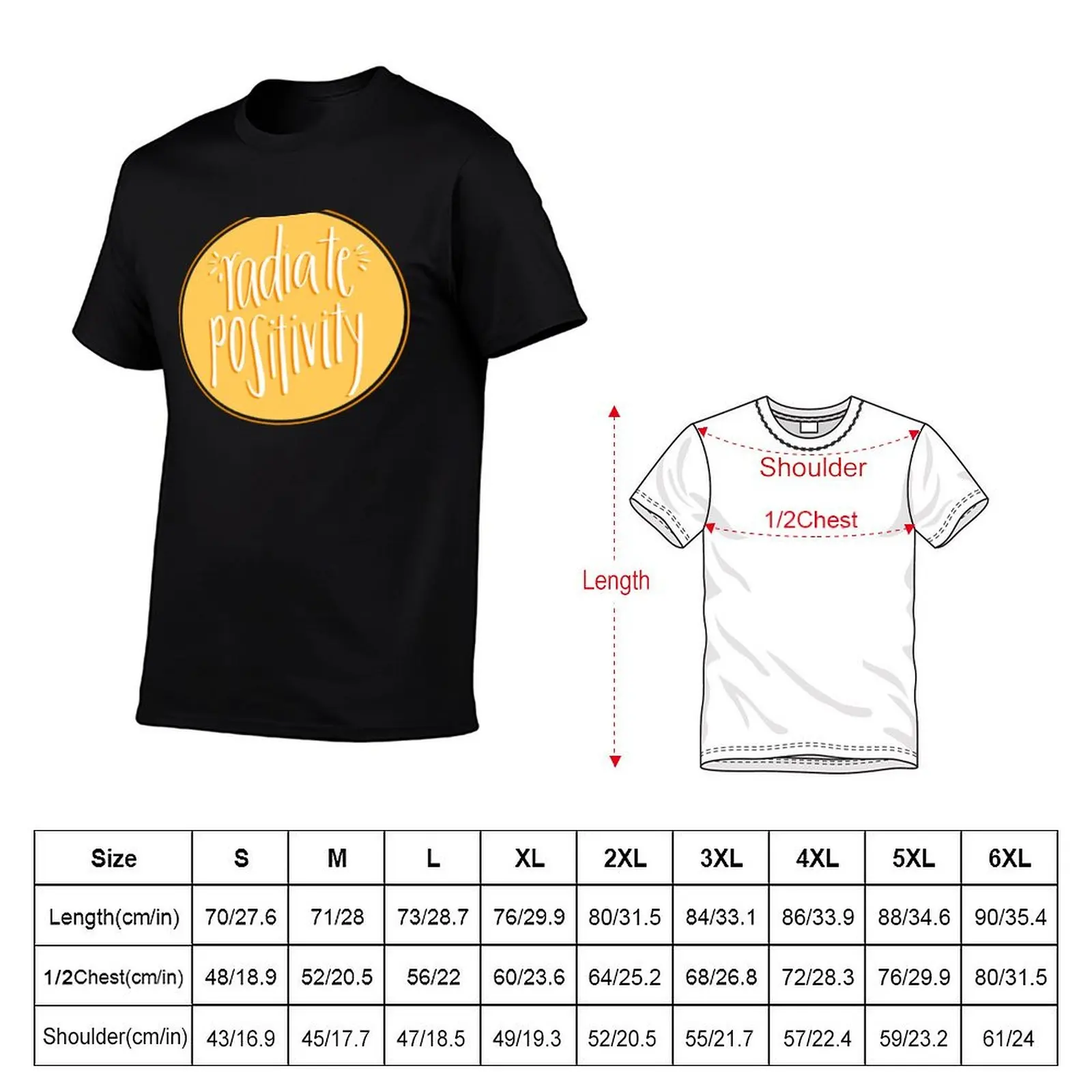 Radiate Positivity T-Shirt custom t-shirts shirts graphic tees vintage clothes compression shirt men