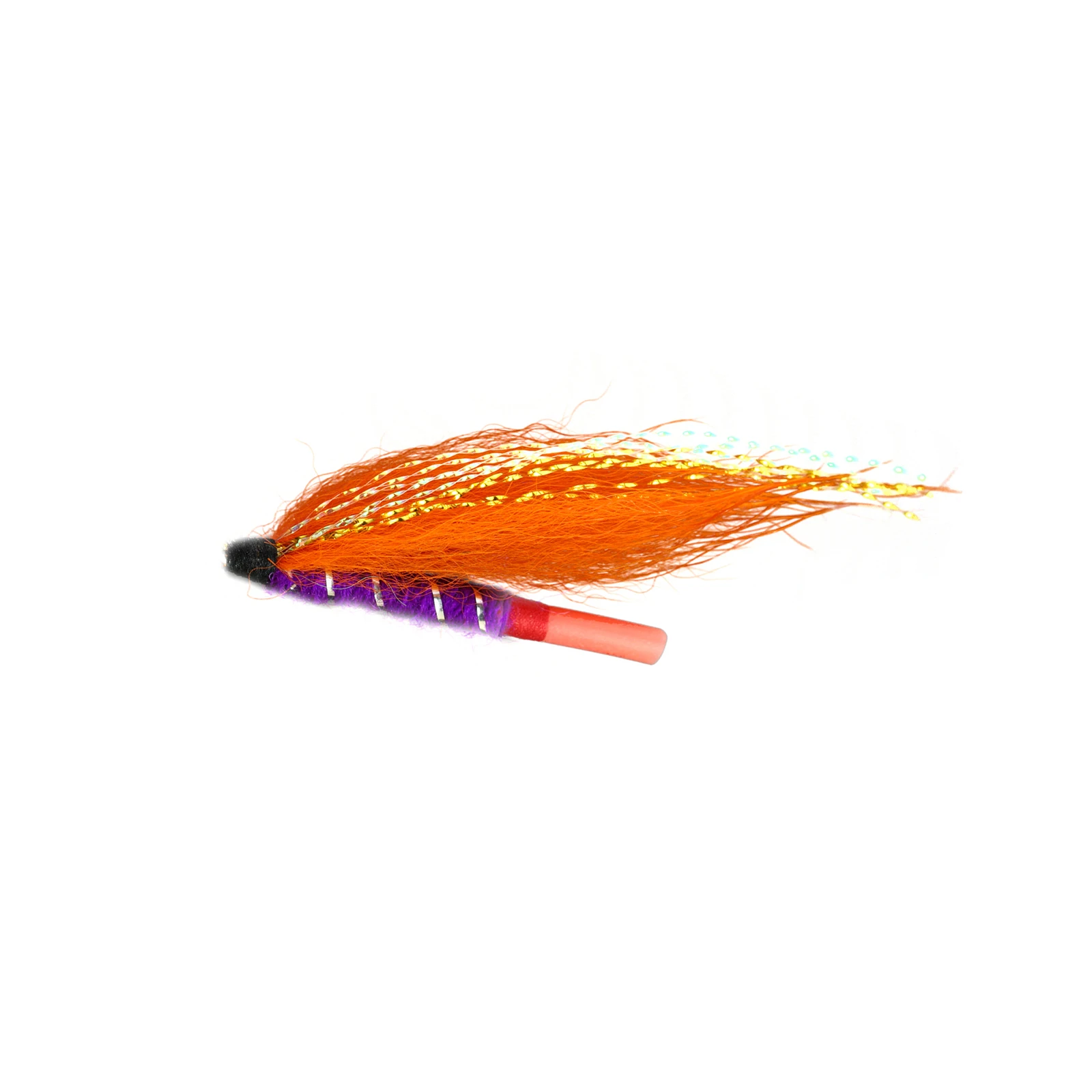 100 Pcs Tube Fly Purple/Orange Salmon And Sea Trout Fly Fishing Flies Lures