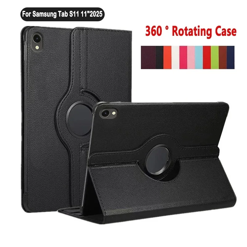 

For Samsung Galaxy Tab S11 11inch Rotaing Leather Cover For 2025 SM-X730 X736B X735 Tablet Protective Stand Holder