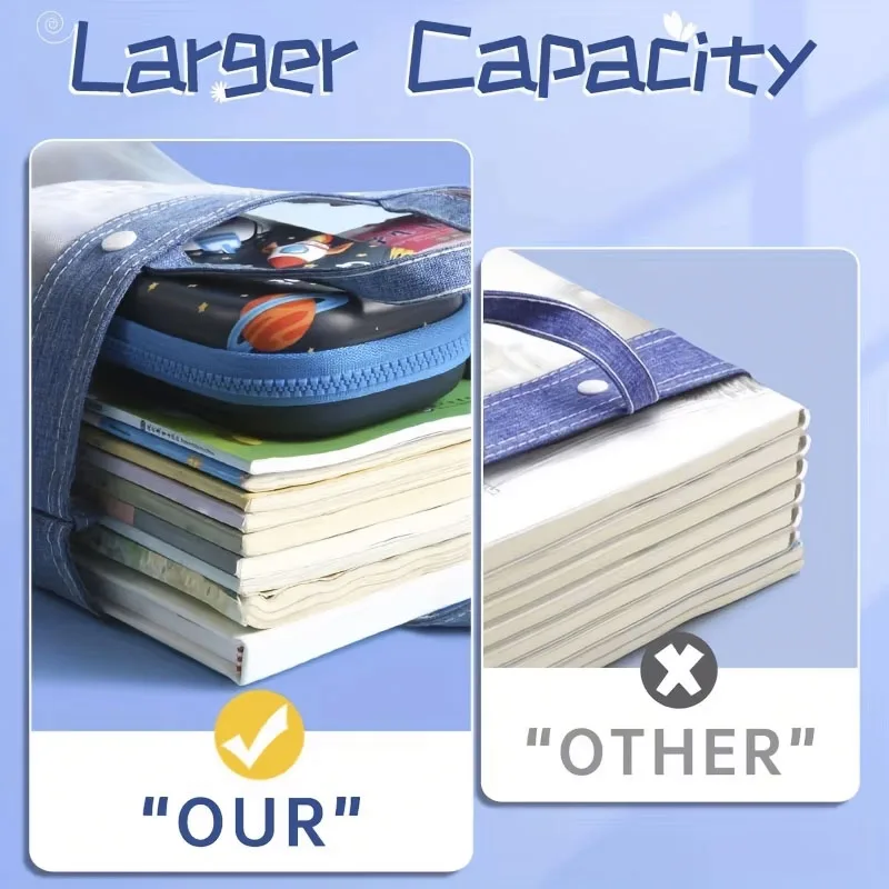 1pc Portable A4 File Folder Document Bag for Artwork And Study Storage,Large Capacity,Office Paper Storage Organize Bag
