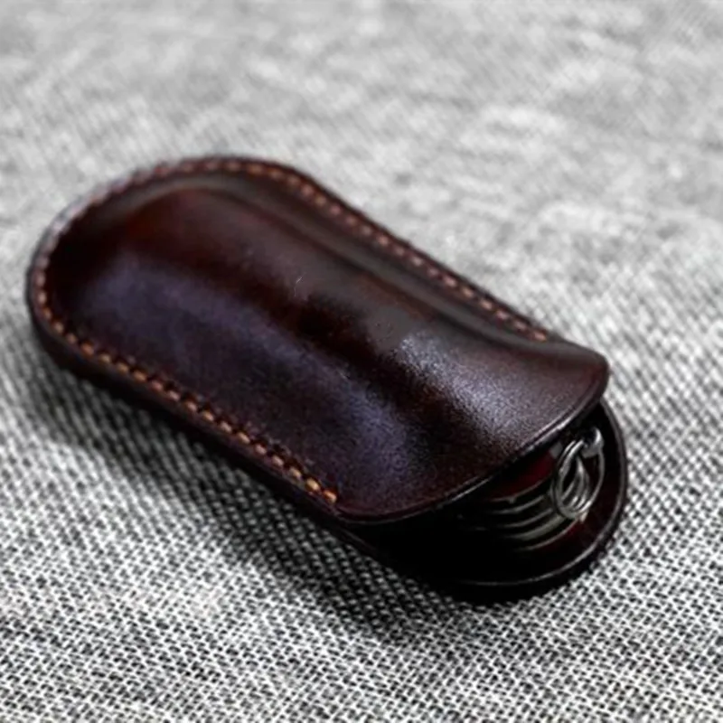 Customized Vegetable Tanned Cowhide Folding Knife Cowhide Cover Leather Scabbard For Outdoor Tool 58MM 84MM 91MM Shell