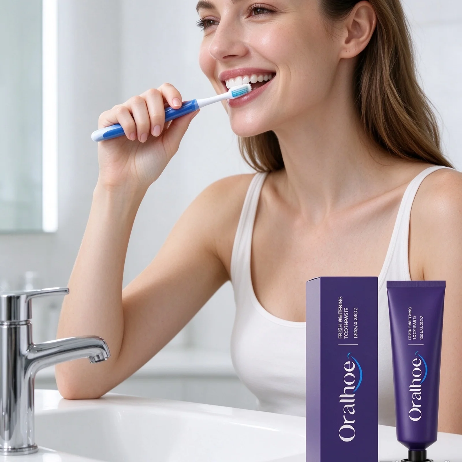 Oralhoe Whitening Mint Toothpaste Remove Yellow Plaque Stain Eliminate Bad Breath Teeth Color Corrector New Oral Care Toothpaste