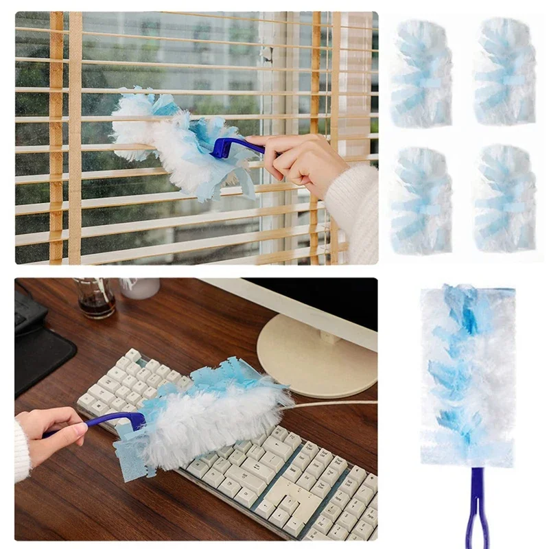 10/30/50pcs Duster Refills, Disposable Duster Refills Compatible For Swiffer Duster Easy To Use Blue