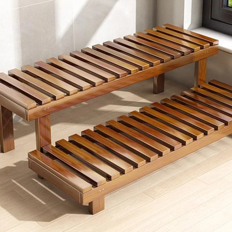 الشمال خشب متين رفوف النباتات شرفة غرفة المعيشة فناء الأصالة رفوف النباتات أثاث الحدائق الخارجية دعم FYPS