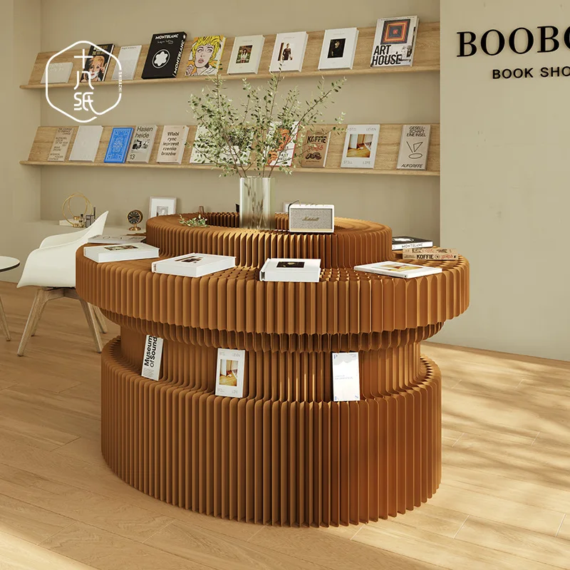 Paper Display Stand Exhibition Exhibition Experience Desk Display Display Cabinet Folding Paper Window Product Shelf