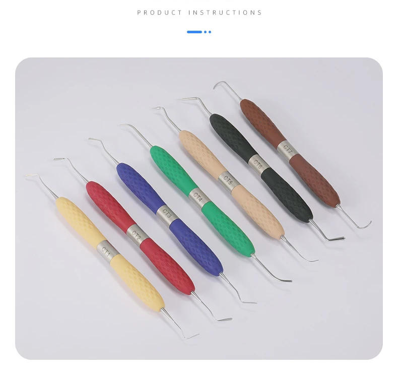 Dental Resin Spatulas Resin Filler Aesthetic Restoration Kit Silicone Handle For LM Resin Knife Plastic Dresser Dentistry Tool