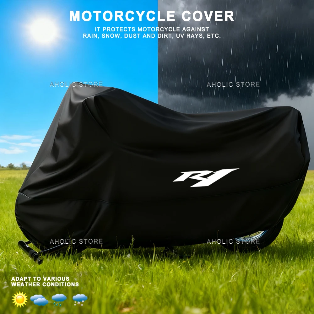 Motorcycle Cover For YAMAHA YZFR1 YZF R1 Waterproof Outdoor All Season Dustproof UV Protective Moto Rain Cover