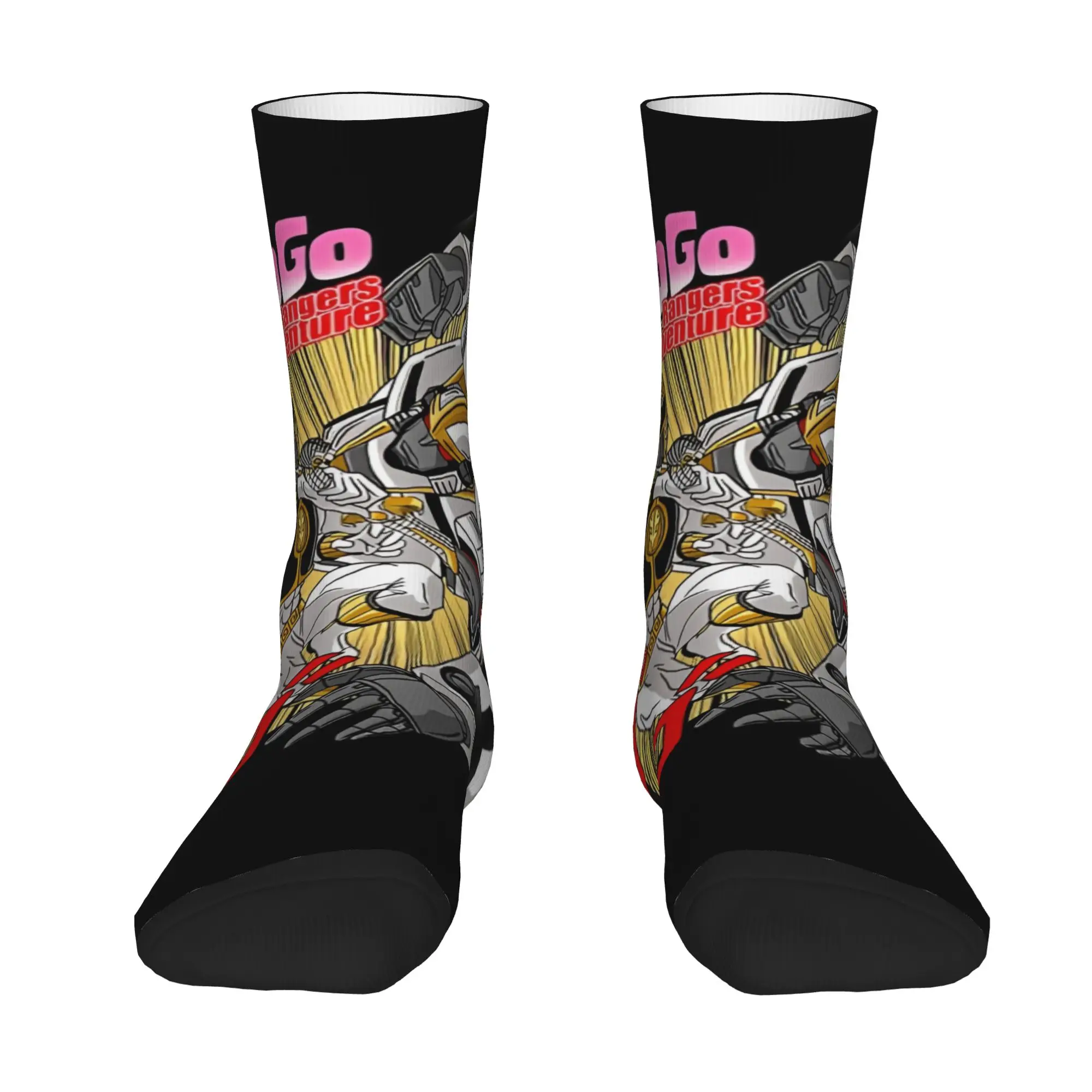 sports socks Power Rangers Vintage  Hip Hop Novelty Seamless Crew Crazy Sock