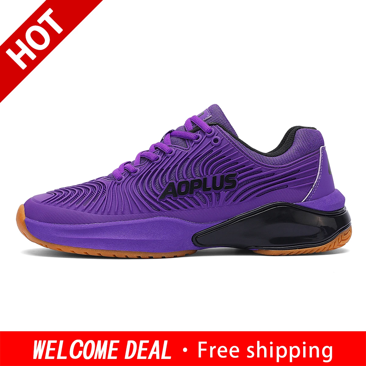Men Women Professional Tennis Shoes Wave KPU Upper Gum Rubber Sole Anti-slip Badminton Table Tennis Volleyball Training Sneakers