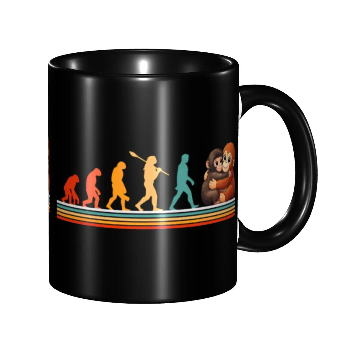 Monkey Punch Baby Monkey Holding Toy Accessories Coffee Mug Novelty Tea Cups Gifts