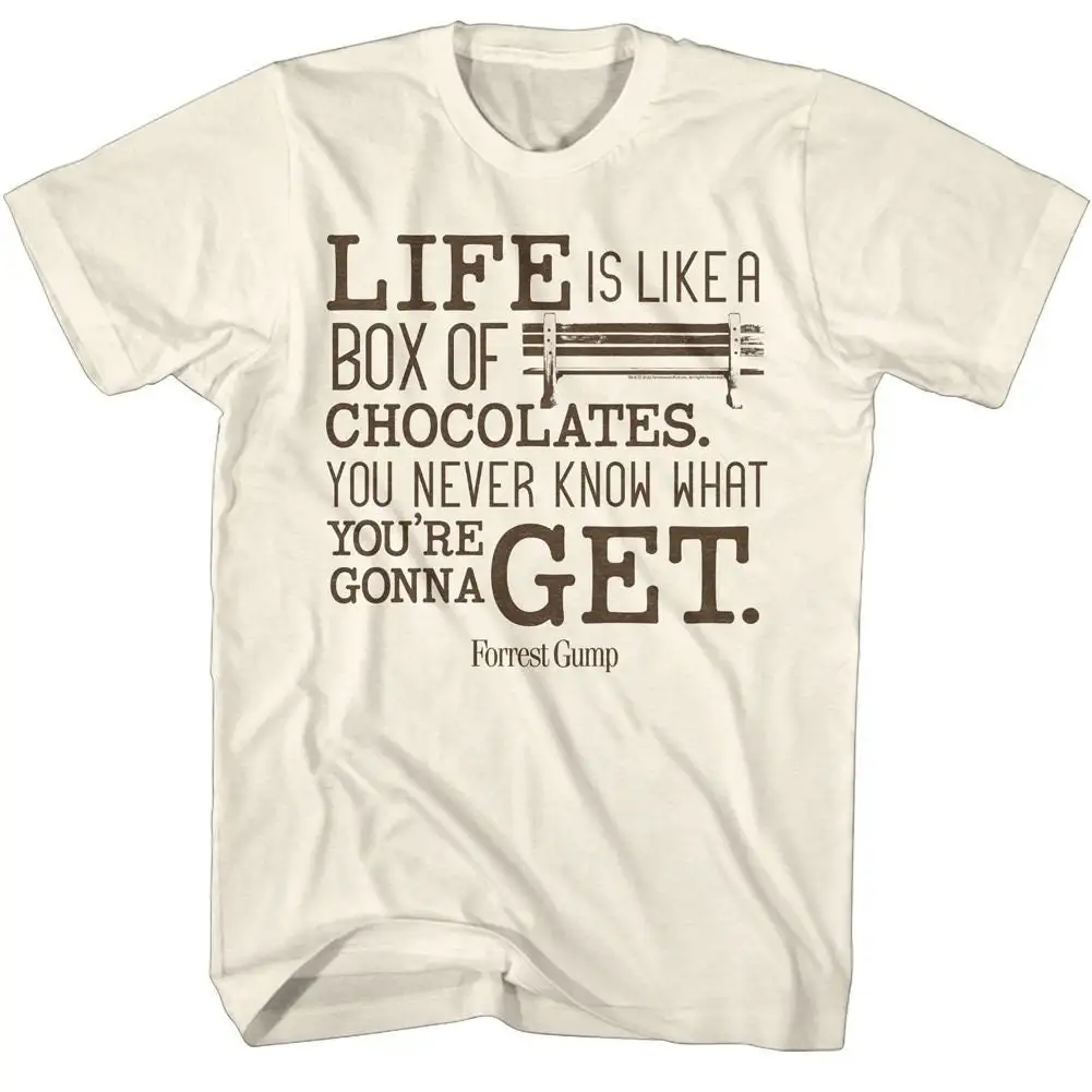 Camiseta Natural de Forrest Gump Like A Box Of Chocolates