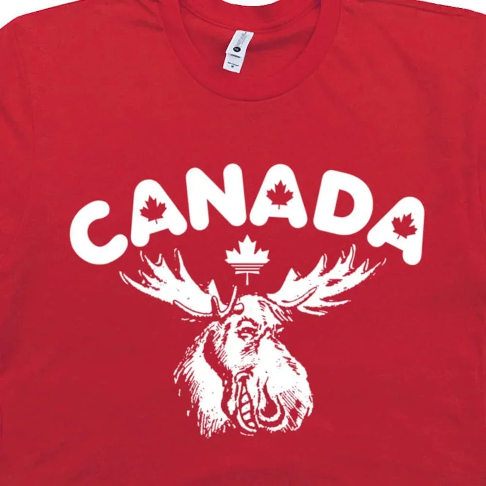 Canada T Shirt Vintage Flag Canadian Moose Vancouver Montreal Toronto Maple Leaf Cool