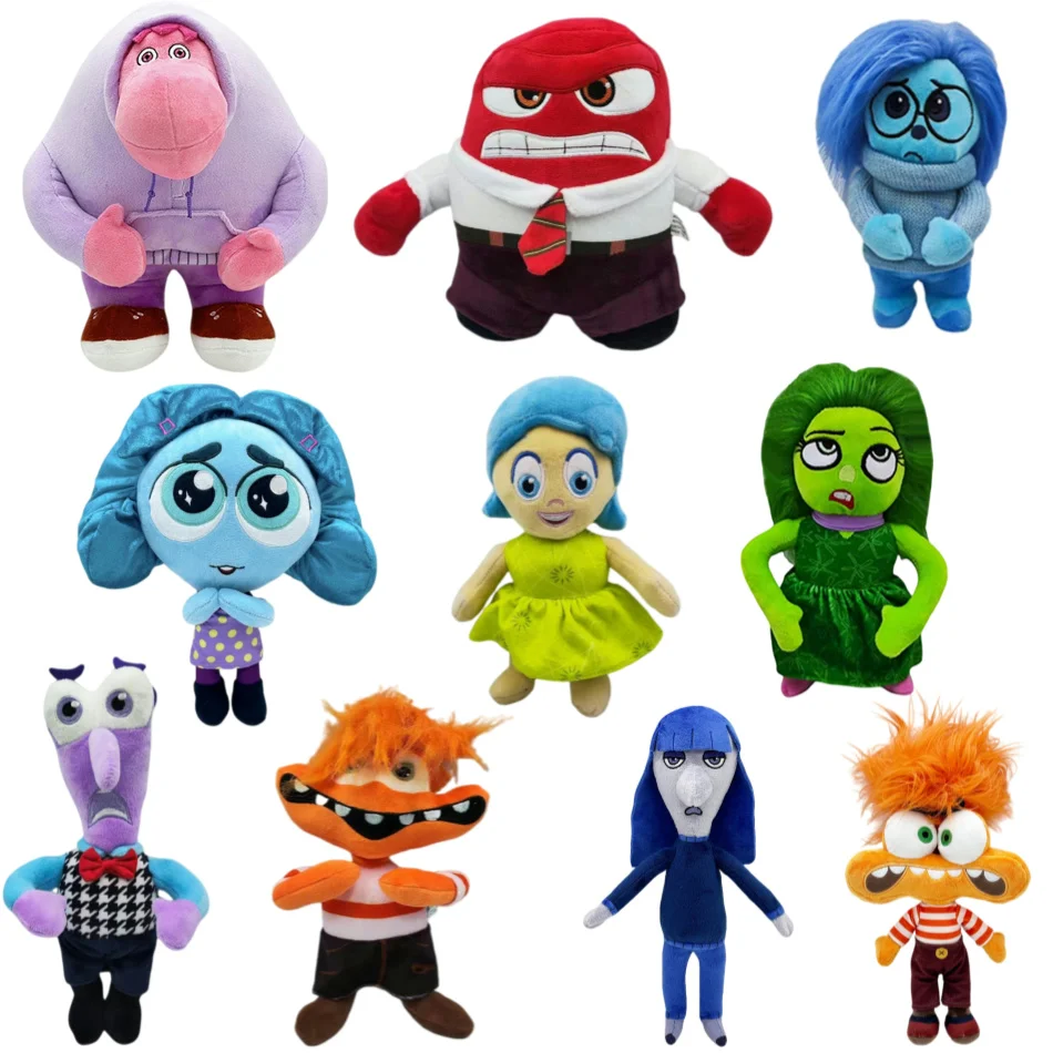 New Inside Out 2 Plush Anxiety Doll Cute Joy Fear Anger Disgust Sadness Riley Plushish Toys Collection Model Toy Birthday Gift