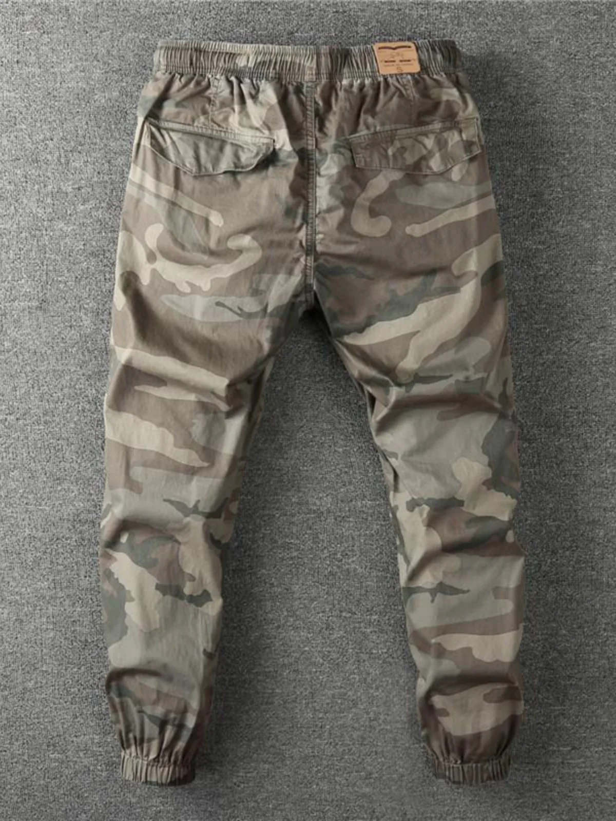 Men's Camouflage Work Pants Wear-Resistant Dirty Pure Cotton Loose for Doing Heavy Work Multi-Pocket Casual Trousers