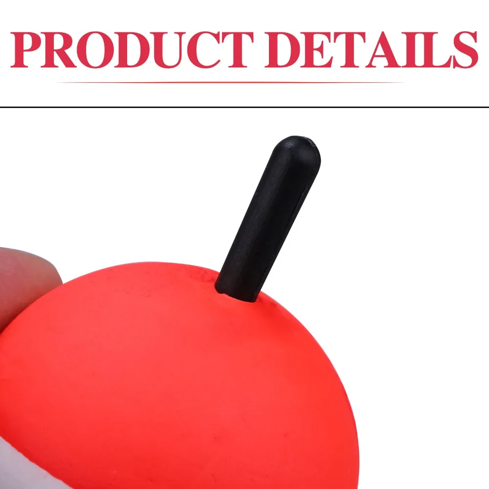 

Hardness Lightweight Material Float Floats Stick Buoy Hard Foam Fishing Floats Floating Buoy Red And White Float Fishing Bobber