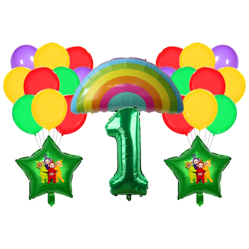 Teletubbies Balloon Kit Foil Latex Globos Baby Girl Boy First Birthday Party Backdrop Decor Layout Props - view 2