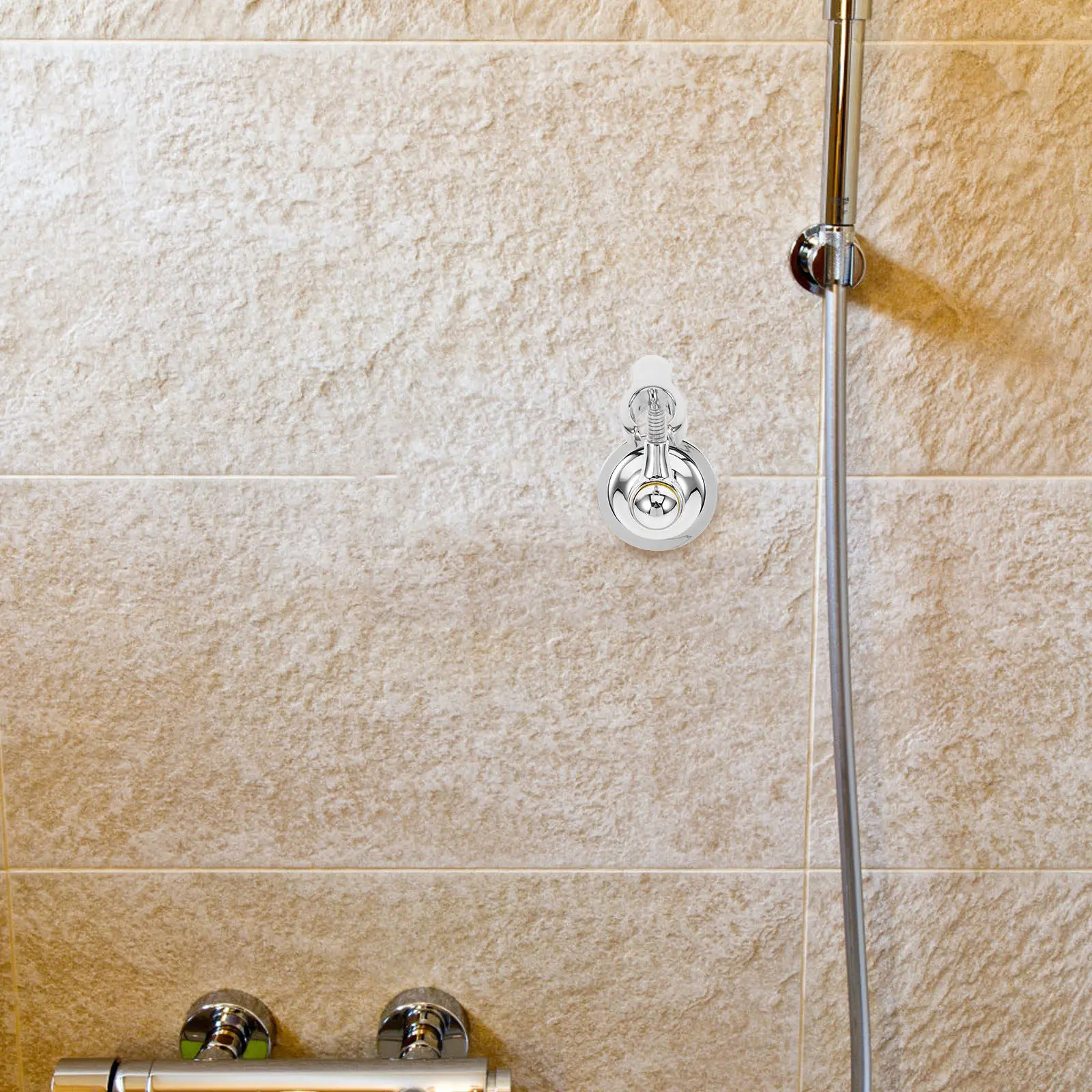 

Adjustable Shower Head Bracket Adhesive Wall Mount for Bathroom Hand Shower Holder No Drill Installation ABS Strong Suction