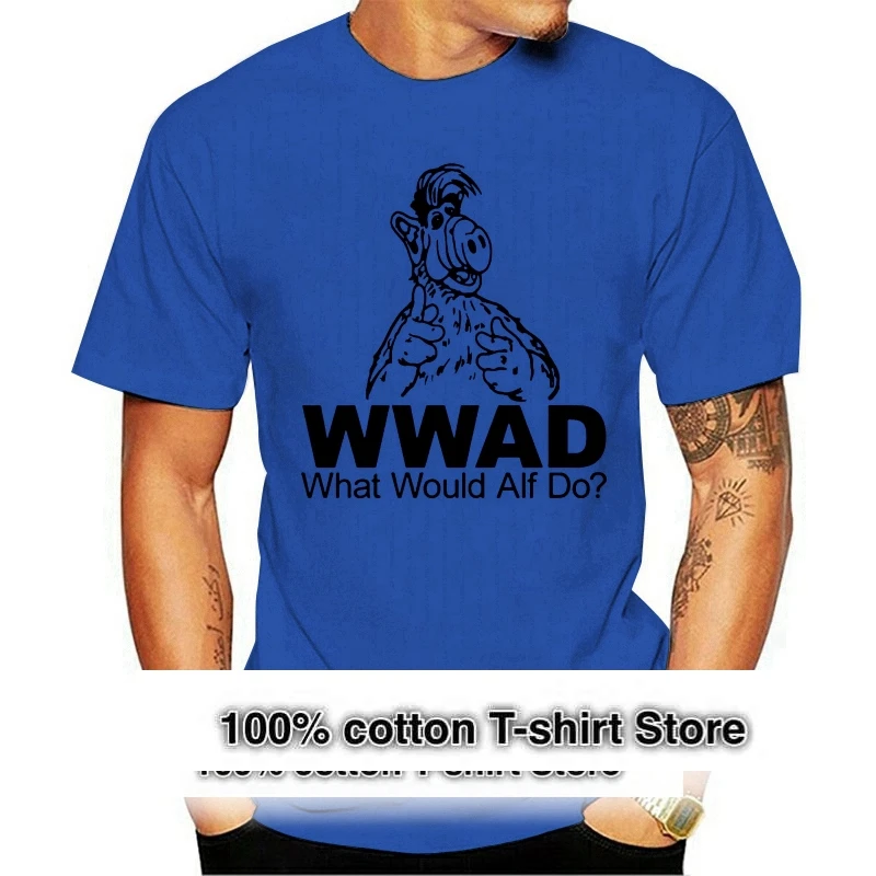 

What Would Alf Do Wwjd T Shirt Print Tee Shirt For Male Design T Shirt Men'S High Quality 2024 est Men'S Funny