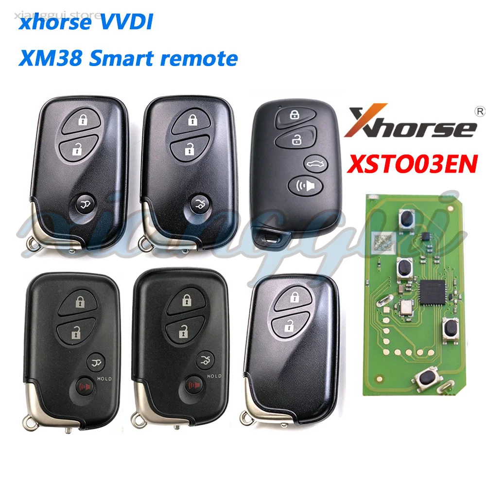 XHORSE VVDI XM38 Smart Remote Key XSTO03EN Global Version Programming 4D 8A 4A Chip Car Key Fob Compatible for Lexus for Toyota