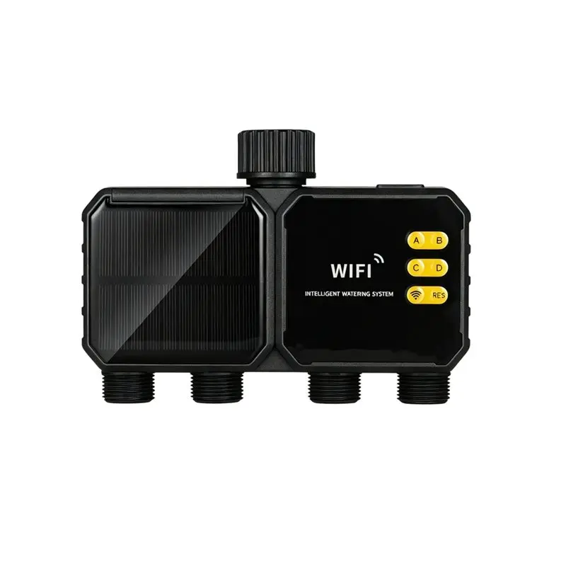 AT29-Wifi Sprinkler Timer 4 Outlets Smart Water Timer For Garden Hose Automatic Manual Rain Delay Functionality System