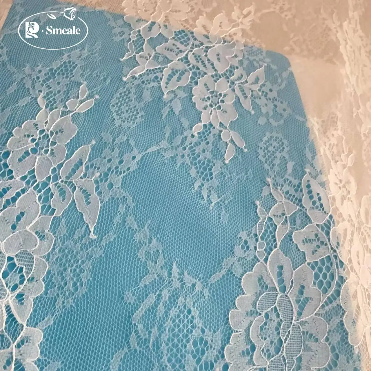 Dünner Spitzenblumenstoff für Hochzeitskleider, Abendkleider, Bekleidung, Vorhänge, Hochzeitstischdecken, Dekorationszubehör – Detail 7