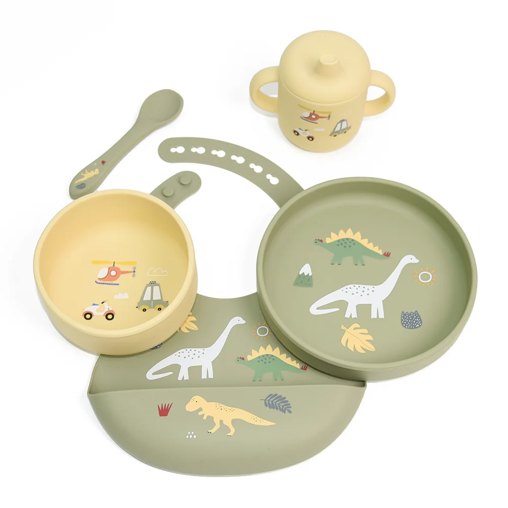 Dinner Plate Manufacturer Bpa Free New Design Eco-friendly Silicone Plate Baby Plate Set