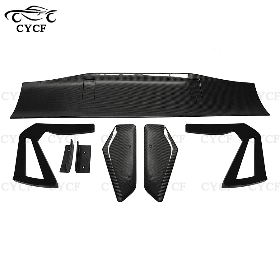 Rear Wing Lip Tail Trunk Spoilers Carbon Fiber/FRP/Forged Carbon Tail fins Rear Spoiler For Ford Mustang 2015+