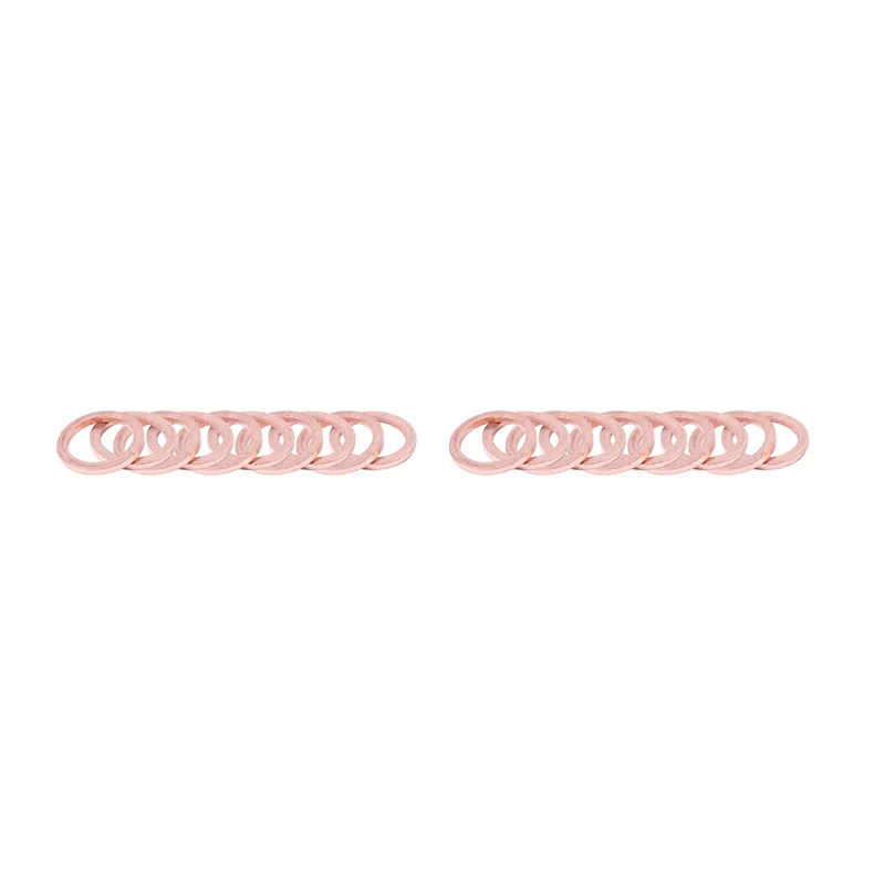 A01F-20Pcs 12Mm X 17Mm X 1.5Mm Copper Crush Washer Flat Ring Gasket Fitting