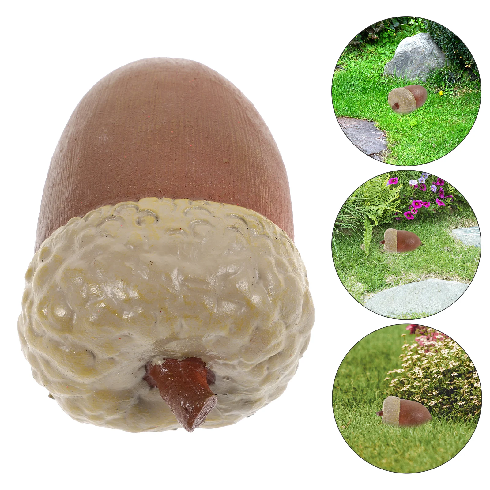 Schlüsselkasten, versteckter Harz, Eichelform, langlebig, sicher, langfristige Nutzung, Gartenstatuen, Aufbewahrungsbox, versteckter Schlüsselhalter für den Außenbereich