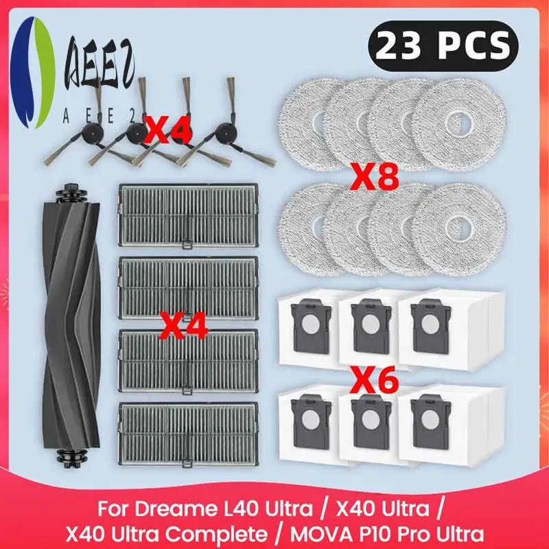 

AEE2-Для Dreame L40 Ultra / X40 Ultra / X40 Ultra Complete / MOVA P10 Pro Ultra Запасные части Фильтр Мешок для пыли Щетка для швабры
