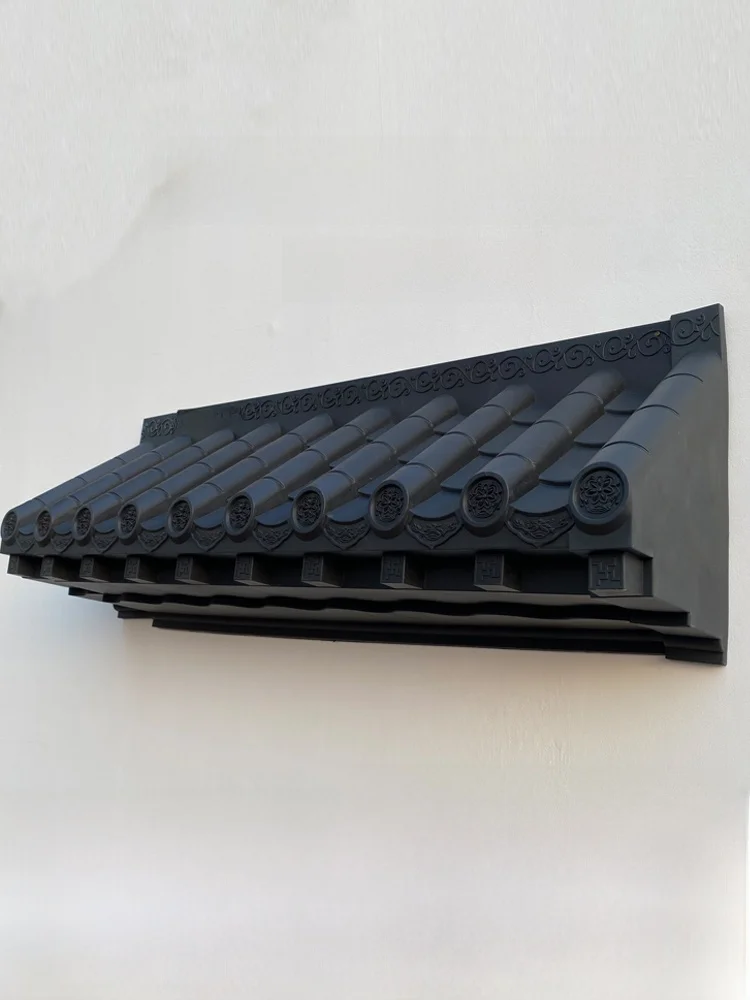 Neue chinesische Sle-Harz-Fliese, integrierter Zaun, Fenster, Kunststoff, dekorative Dachziegel, multifunktionale Wanddekoration