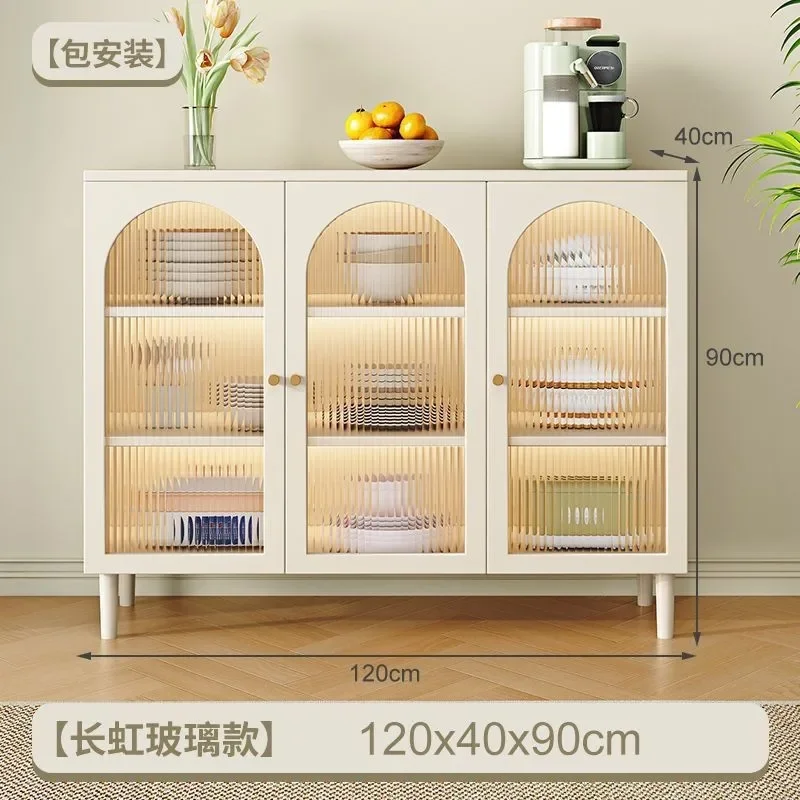 Modern minimalist rattan woven storage cabinet for small household kitchens, sideboards, wall leaning cabinets, luxurious entran