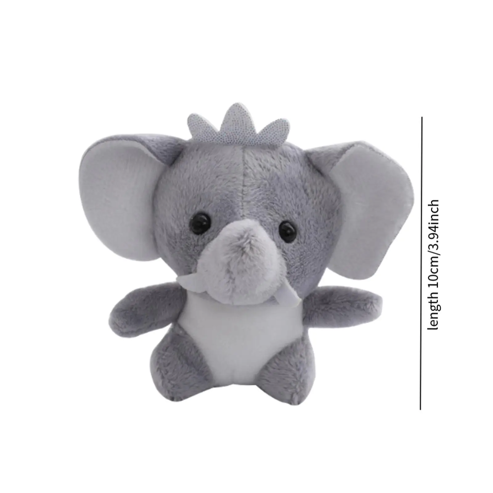 Mini Elephant Plush Toy Keychain Cute Animal Ornament for Bag Purse Backpack Hanging Pendant Gift