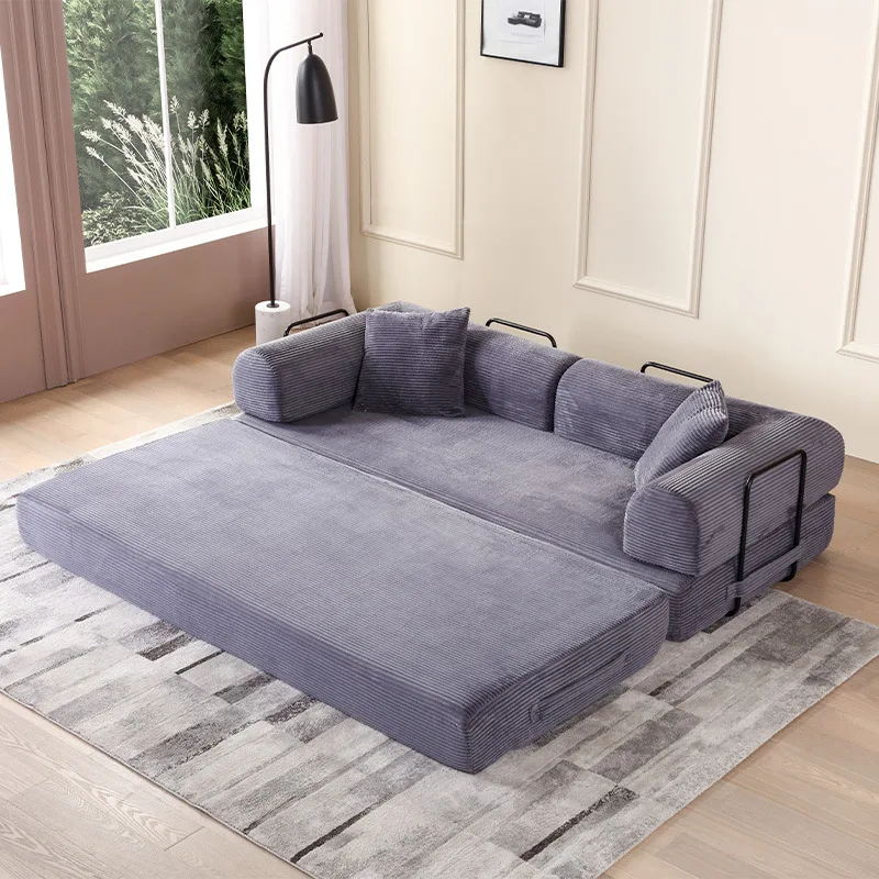 

Living Room Compressed Folding Sofa Bed Boneless Couches Multifunctional Dual-purpose Fabric High-density Sponge Lazy Sofa