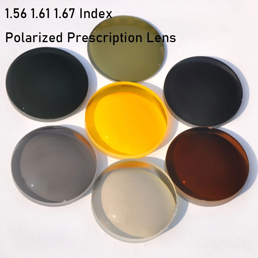 

1.56 1.61 1.67 1.74 Polarized Aspheric Optical Prescription Lens Myopia Presbyopia UV Protection Sunglasses Lens