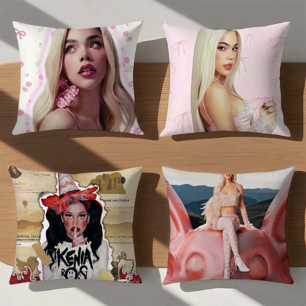 Funda de cojín suave y cómoda de la cantante Pink Aura k-Kenia Os, funda de almohada para sofá, sala de estar, fiesta, decoración del hogar, funda de almohada para mascotas