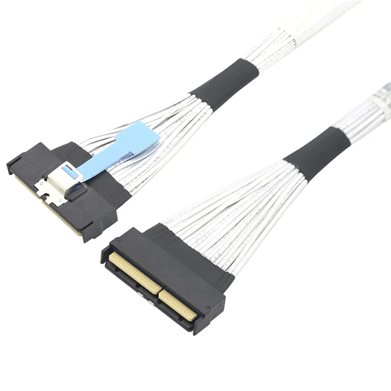 

M05K SAS Slimline Male Extender Cable MCIO 5.0 124P 16X 16I To SFF-8654 MCIO 5.0 124P Data Transfer Cord 0.5M