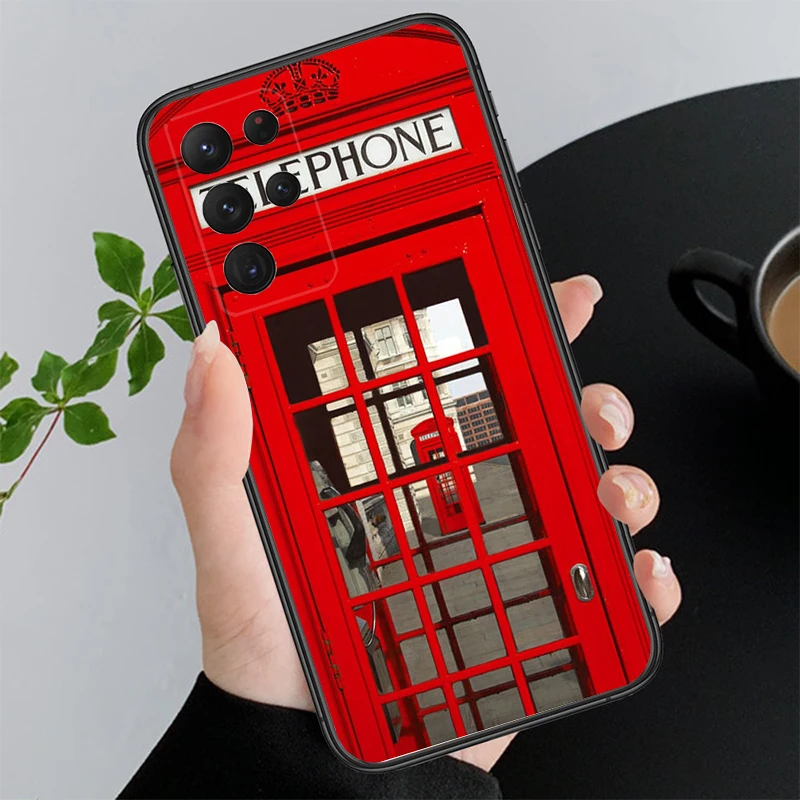 

London Bus Telephone Box Big Ben Phone Case For Samsung Galaxy A35 A55 A54 A15 A25 A05s A05 A22 A24 A52 A33 A34 M34 M14 M54 M23