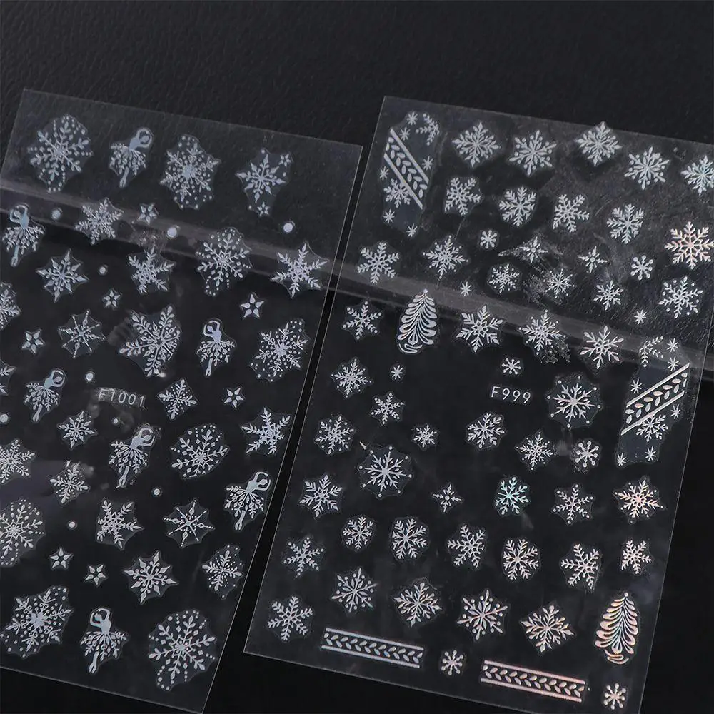 Laser Schneeflocke Weihnachten Laser Nagel Aufkleber Weihnachtsbaum Französische Linien Weihnachten Laser Nagel Aufkleber Nagel Zubehör