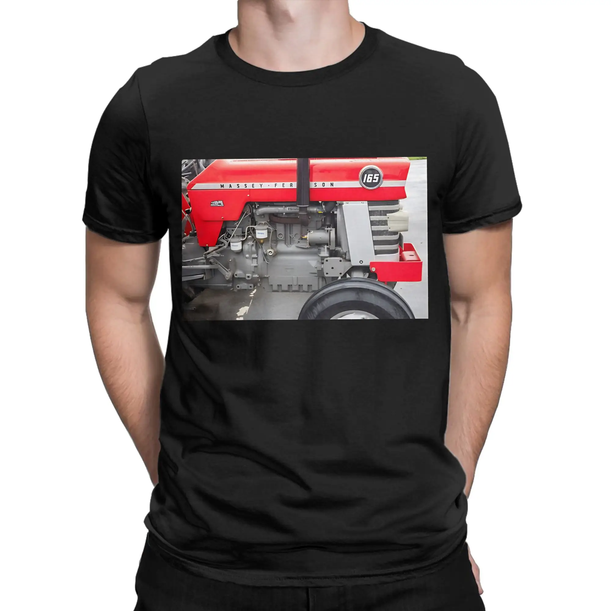 Restored Vintage Massey Ferguson 165 Classic Shirt  Novelty Graphic 100% Cotton T-Shirt Massey Ferguson Tops Tees For Men