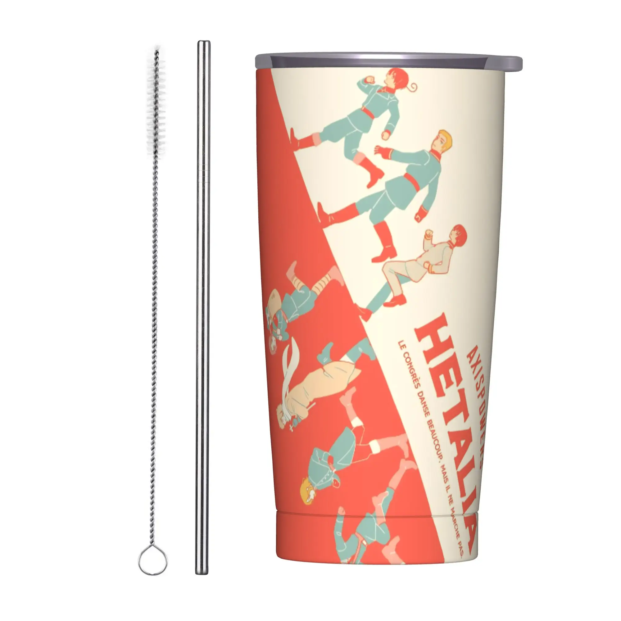 

Hetalias Axis Powers Insulated Tumbler with Lid Vacuum Thermal Mug Office Home Car Bottle Cups 20oz
