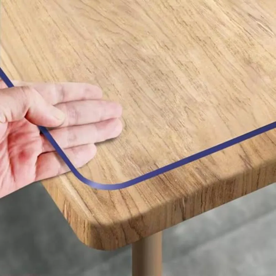

Royhom Table Protector 36 x 60 Inch - Thick Plastic Table Cover, Clear Table Cover Protector Rectangle, Waterproof PVC Desk Mat